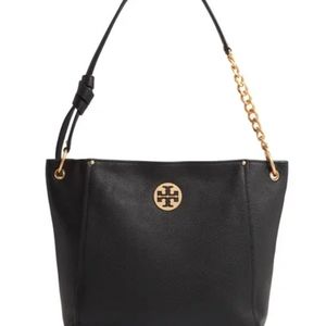 Tory Burch Everly Hobo Handbag Black Leather